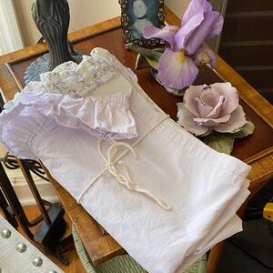 SIMPLY SHABBY CHIC 100% SOFT COTTON Ruffled Lavender & Mini Floral Pillow Cases